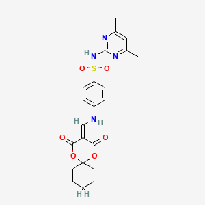 N-(4,6-dimethylpyrimidin-2-yl)-4-(((2,4-dioxo-1,5-dioxaspiro[5.5]undecan-3-ylidene)methyl)amino)benzenesulfonamide