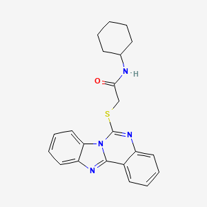 2-(benzimidazolo[1,2-c]quinazolin-6-ylsulfanyl)-N-cyclohexylacetamide