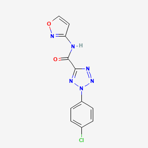 2-(4-chlorophenyl)-N-(isoxazol-3-yl)-2H-tetrazole-5-carboxamide