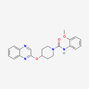 molecular formula C21H22N4O3 B2762495 N-(2-methoxyphenyl)-4-(quinoxalin-2-yloxy)piperidine-1-carboxamide CAS No. 1705804-02-9
