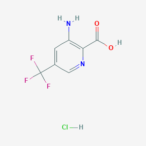molecular formula C7H6ClF3N2O2 B2762509 3-Amino-5-(trifluoromethyl)pyridine-2-carboxylic acid hydrochloride CAS No. 2137628-57-8