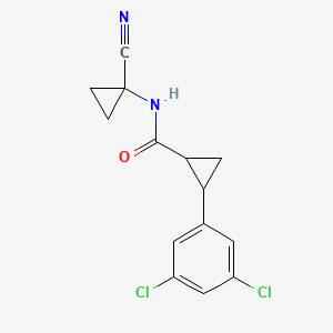N-(1-Cyanocyclopropyl)-2-(3,5-dichlorophenyl)cyclopropane-1-carboxamide