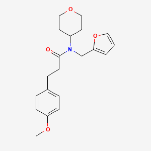 molecular formula C20H25NO4 B2762525 N-(furan-2-ylmethyl)-3-(4-methoxyphenyl)-N-(tetrahydro-2H-pyran-4-yl)propanamide CAS No. 1448072-49-8