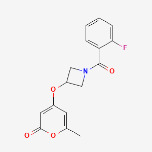4-((1-(2-fluorobenzoyl)azetidin-3-yl)oxy)-6-methyl-2H-pyran-2-one