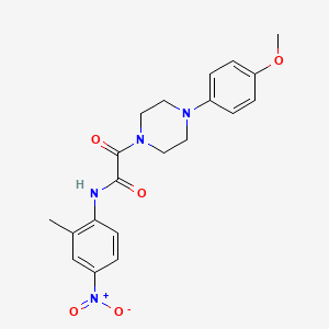 molecular formula C20H22N4O5 B2762535 2-[4-(4-methoxyphenyl)piperazin-1-yl]-N-(2-methyl-4-nitrophenyl)-2-oxoacetamide CAS No. 941895-75-6