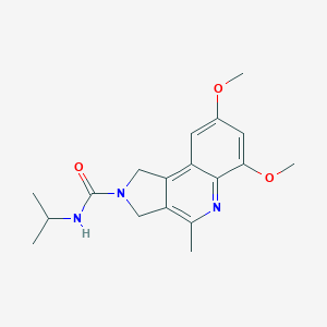 molecular formula C18H23N3O3 B276254 N-isopropyl-6,8-dimethoxy-4-methyl-1,3-dihydro-2H-pyrrolo[3,4-c]quinoline-2-carboxamide 