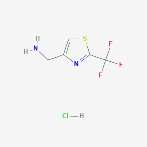 molecular formula C5H6ClF3N2S B2762540 (2-(Trifluoromethyl)thiazol-4-yl)methanamine hydrochloride CAS No. 2089316-08-3