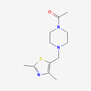 molecular formula C12H19N3OS B2762541 1-(4-((2,4-二甲基噻唑-5-基)甲基哌嗪-1-基)乙酮 CAS No. 2034283-44-6