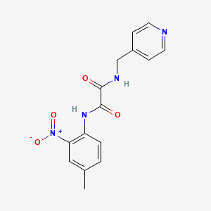 molecular formula C15H14N4O4 B2762542 N1-(4-甲基-2-硝基苯基)-N2-(吡啶-4-基甲基)草酰胺 CAS No. 941895-36-9