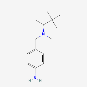 molecular formula C14H24N2 B2762548 (R)-4-(((3,3-二甲基丁基)(甲基)氨基)甲基)苯胺 CAS No. 2165753-78-4