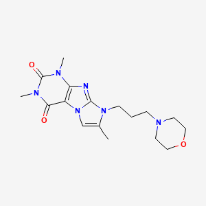 molecular formula C17H24N6O3 B2762551 2,4,7-Trimethyl-6-(3-morpholin-4-ylpropyl)purino[7,8-a]imidazole-1,3-dione CAS No. 869344-89-8