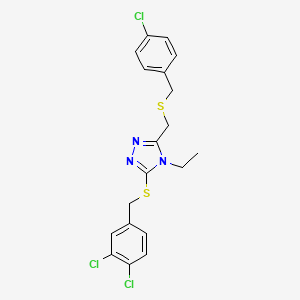 4-chlorobenzyl {5-[(3,4-dichlorobenzyl)sulfanyl]-4-ethyl-4H-1,2,4-triazol-3-yl}methyl sulfide