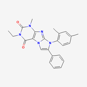 molecular formula C24H23N5O2 B2762560 6-(2,4-Dimethylphenyl)-2-ethyl-4-methyl-7-phenylpurino[7,8-a]imidazole-1,3-dione CAS No. 922481-20-7