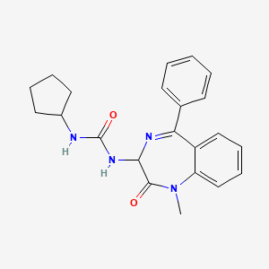 3-cyclopentyl-1-(1-methyl-2-oxo-5-phenyl-2,3-dihydro-1H-1,4-benzodiazepin-3-yl)urea