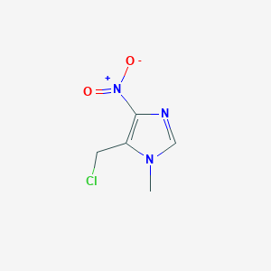 molecular formula C5H6ClN3O2 B2762575 5-(chloromethyl)-1-methyl-4-nitro-1H-imidazole CAS No. 133587-87-8