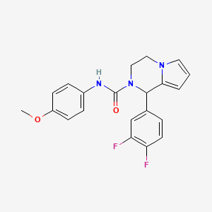 molecular formula C21H19F2N3O2 B2762577 1-(3,4-difluorophenyl)-N-(4-methoxyphenyl)-3,4-dihydropyrrolo[1,2-a]pyrazine-2(1H)-carboxamide CAS No. 899750-21-1