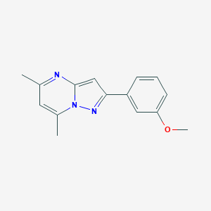 molecular formula C15H15N3O B276258 2-(3-Methoxyphenyl)-5,7-dimethylpyrazolo[1,5-a]pyrimidine 