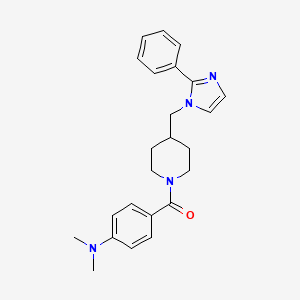 (4-(dimethylamino)phenyl)(4-((2-phenyl-1H-imidazol-1-yl)methyl)piperidin-1-yl)methanone