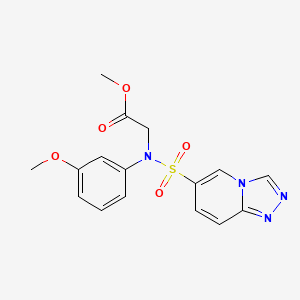 Methyl 2-[3-methoxy([1,2,4]triazolo[4,3-a]pyridin-6-ylsulfonyl)anilino]acetate