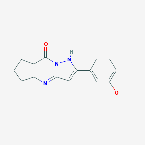 molecular formula C16H15N3O2 B276259 2-(3-methoxyphenyl)-4,5,6,7-tetrahydro-8H-cyclopenta[d]pyrazolo[1,5-a]pyrimidin-8-one 