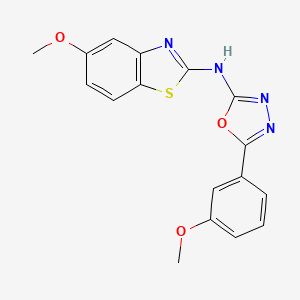 N-(5-methoxy-1,3-benzothiazol-2-yl)-5-(3-methoxyphenyl)-1,3,4-oxadiazol-2-amine