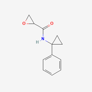 molecular formula C12H13NO2 B2762594 N-(1-Phenylcyclopropyl)oxirane-2-carboxamide CAS No. 2411258-22-3