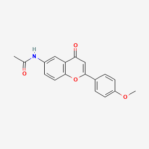 molecular formula C18H15NO4 B2762596 N-[2-(4-甲氧基苯基)-4-氧代色素-6-基]乙酰胺 CAS No. 80881-76-1