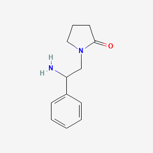 molecular formula C12H16N2O B2762600 1-(2-氨基-2-苯基乙基)吡咯啉-2-酮 CAS No. 43003-24-3