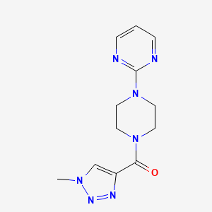 molecular formula C12H15N7O B2762611 (1-甲基-1H-1,2,3-三唑-4-基)(4-(嘧啶-2-基)哌嗪-1-基)甲酮 CAS No. 1207051-59-9