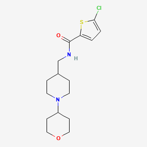 molecular formula C16H23ClN2O2S B2762613 5-chloro-N-((1-(tetrahydro-2H-pyran-4-yl)piperidin-4-yl)methyl)thiophene-2-carboxamide CAS No. 2034570-75-5