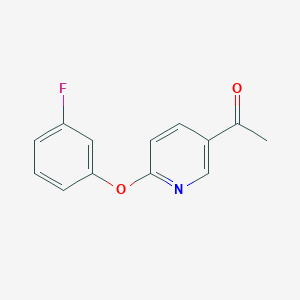 molecular formula C13H10FNO2 B2762618 1-(6-(3-Fluorophenoxy)-3-pyridinyl)ethanone CAS No. 1546211-01-1