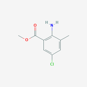 molecular formula C9H10ClNO2 B2762621 甲基-2-氨基-5-氯-3-甲基苯甲酸酯 CAS No. 79101-83-0