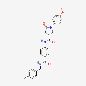 1-(4-methoxyphenyl)-N-(4-{[(4-methylphenyl)methyl]carbamoyl}phenyl)-5-oxopyrrolidine-3-carboxamide