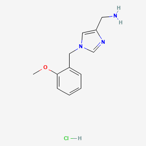 molecular formula C12H16ClN3O B2762631 [1-(2-甲氧基苯甲基)-1H-咪唑-4-基]甲胺盐酸盐 CAS No. 1439900-59-0