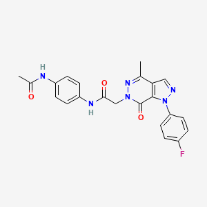 molecular formula C22H19FN6O3 B2762632 N-(2-(苯并[b]噻吩-2-基)-2-羟基丙基)-2-氯苯甲酰胺 CAS No. 941884-46-4