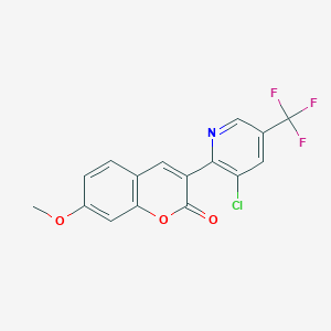3-[3-chloro-5-(trifluoromethyl)pyridin-2-yl]-7-methoxy-2H-chromen-2-one