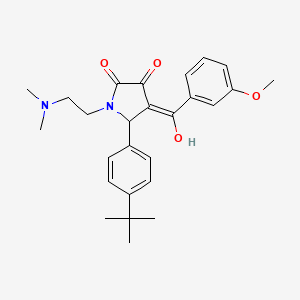 molecular formula C26H32N2O4 B2762639 5-(4-(tert-butyl)phenyl)-1-(2-(dimethylamino)ethyl)-3-hydroxy-4-(3-methoxybenzoyl)-1H-pyrrol-2(5H)-one CAS No. 608503-22-6