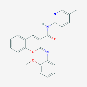 (2Z)-2-[(2-methoxyphenyl)imino]-N-(5-methylpyridin-2-yl)-2H-chromene-3-carboxamide