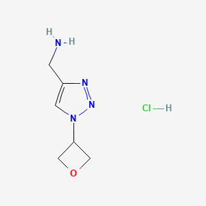 (1-(Oxetan-3-yl)-1H-1,2,3-triazol-4-yl)methanamine hydrochloride