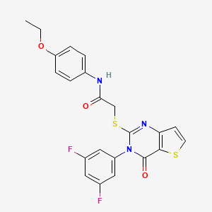2-{[3-(3,5-difluorophenyl)-4-oxo-3,4-dihydrothieno[3,2-d]pyrimidin-2-yl]sulfanyl}-N-(4-ethoxyphenyl)acetamide