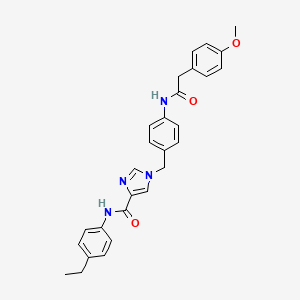 N-(4-ethylphenyl)-1-(4-(2-(4-methoxyphenyl)acetamido)benzyl)-1H-imidazole-4-carboxamide