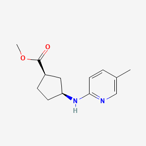 molecular formula C13H18N2O2 B2762670 Methyl (1R,3S)-3-[(5-methylpyridin-2-yl)amino]cyclopentane-1-carboxylate CAS No. 2248305-05-5