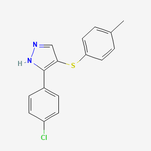 3-(4-chlorophenyl)-4-[(4-methylphenyl)sulfanyl]-1H-pyrazole