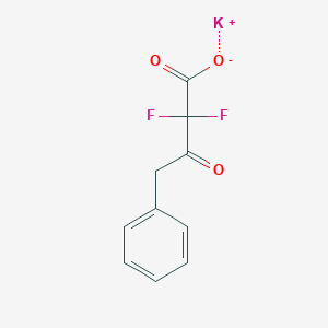 molecular formula C10H7F2KO3 B2762681 Potassium 2,2-difluoro-3-oxo-4-phenylbutanoate CAS No. 1803604-72-9