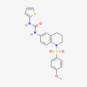1-(1-((4-Methoxyphenyl)sulfonyl)-1,2,3,4-tetrahydroquinolin-6-yl)-3-(thiophen-2-yl)urea