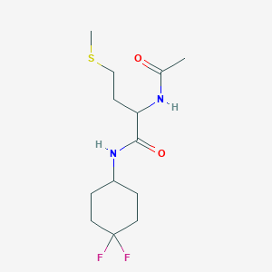 molecular formula C13H22F2N2O2S B2762690 2-acetamido-N-(4,4-difluorocyclohexyl)-4-(methylthio)butanamide CAS No. 2034202-39-4