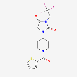 1-[1-(Thiophene-2-carbonyl)piperidin-4-yl]-3-(2,2,2-trifluoroethyl)imidazolidine-2,4-dione