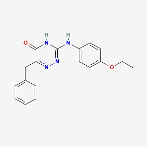 molecular formula C18H18N4O2 B2762704 6-benzyl-3-[(4-ethoxyphenyl)amino]-1,2,4-triazin-5(4H)-one CAS No. 534597-79-0