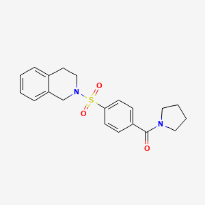(4-((3,4-dihydroisoquinolin-2(1H)-yl)sulfonyl)phenyl)(pyrrolidin-1-yl)methanone