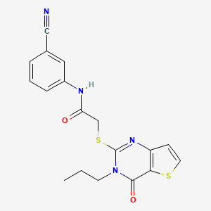 N-(3-cyanophenyl)-2-[(4-oxo-3-propyl-3,4-dihydrothieno[3,2-d]pyrimidin-2-yl)sulfanyl]acetamide